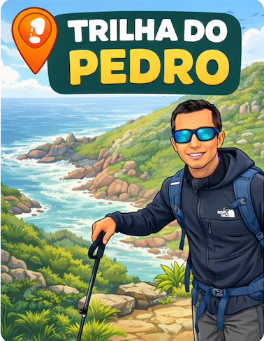 Pedro na trilha